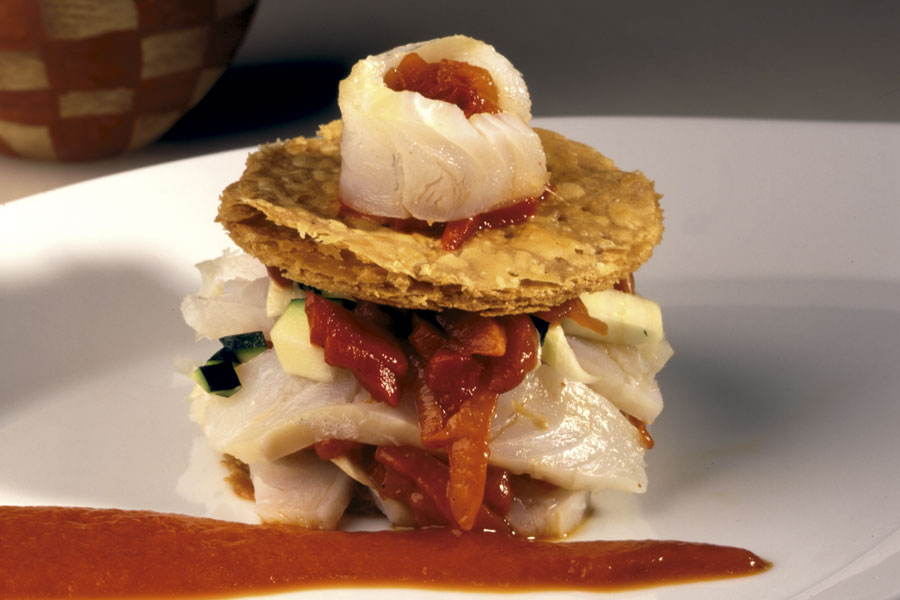 Receta bacalao con pimientos asados del Bierzo